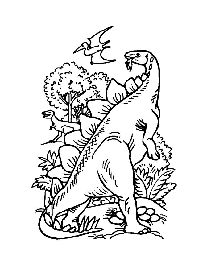 Plansa de colorat cu Dinozauri 117 21